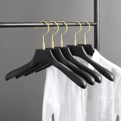 Black Walnut Solid Wood Brass Clothes Support Non-Slip Coat Hanger - Mubimart -  