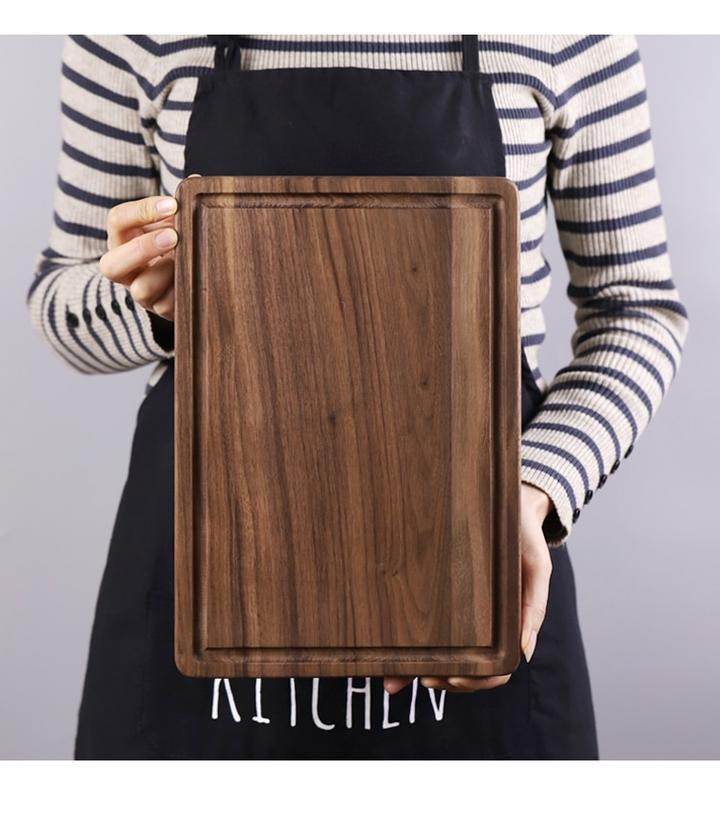 Black Walnut Wood Cutting Board Creative Whole Tray Fruit Chopping Cutting Board Wood Chopping Blocks For Kitchen - Mubimart