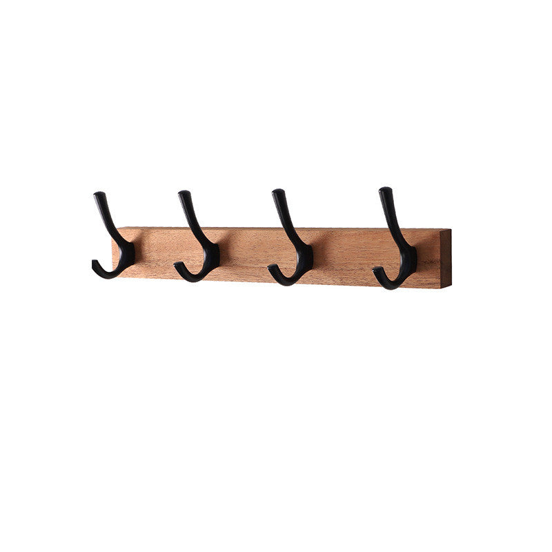 Black Walnut Wooden Clothes Hook American Country Four-Hook Door Rear Hook Row Hook - Mubimart -  