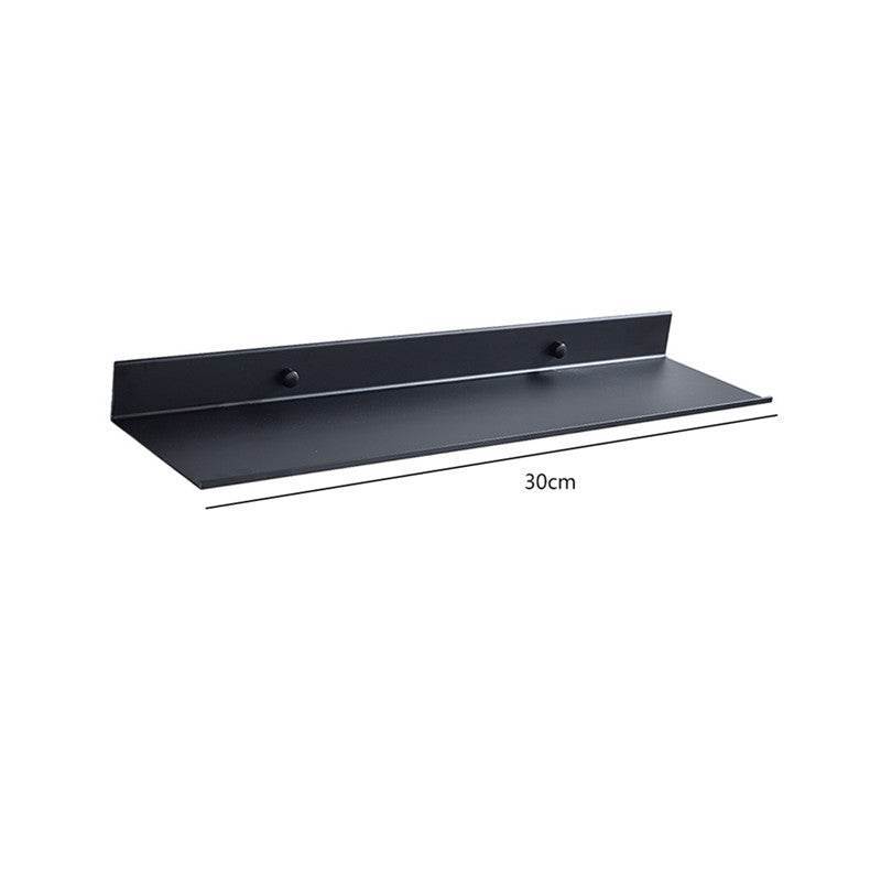 Black non-perforated bathroom shelf - Mubimart