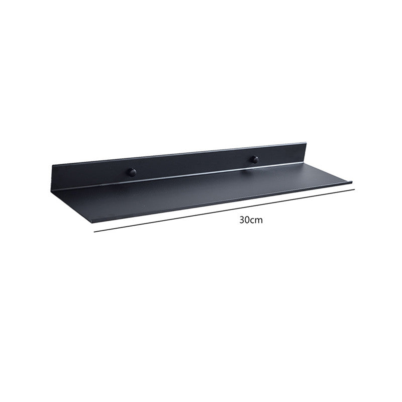 Black non-perforated bathroom shelf - Mubimart -  