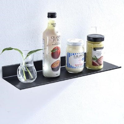 Black non-perforated bathroom shelf - Mubimart -  