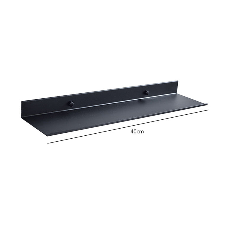 Black non-perforated bathroom shelf - Mubimart -  