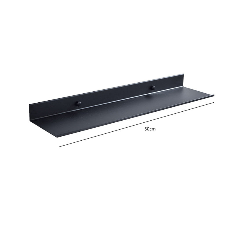 Black non-perforated bathroom shelf - Mubimart -  