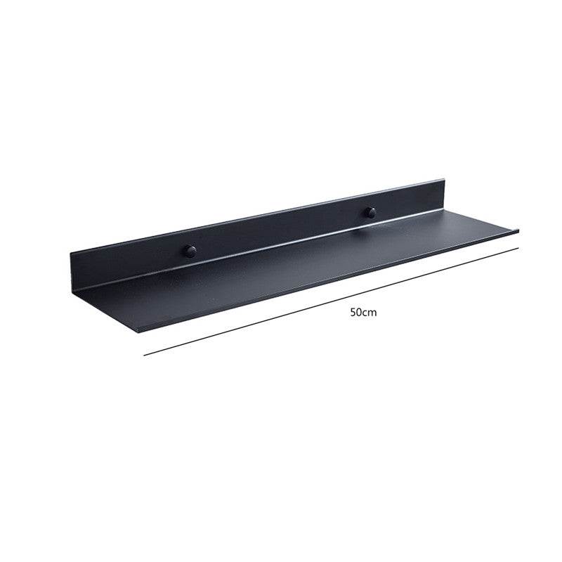 Black non-perforated bathroom shelf - Mubimart