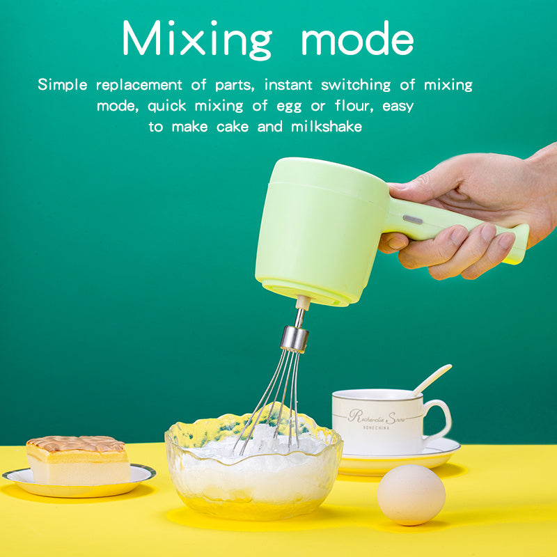 Blender 2 In 1 Multifunctional Electric Hand Mixer USB Planetary Handheld Mixer With Bowl Food Processors Chopper Beater Frother - Mubimart -  