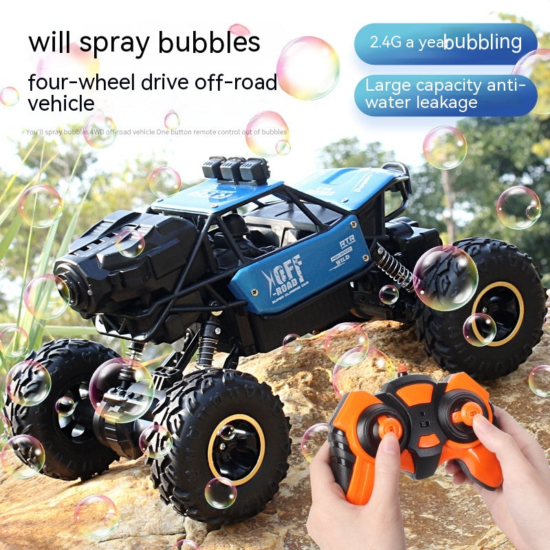 Blowing Bubble Remote Control Vehicle Alloy 4WD Off Road Vehicle - Mubimart - Kids Vehicles Toy 