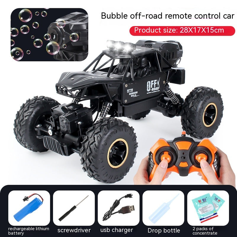 Blowing Bubble Remote Control Vehicle Alloy 4WD Off Road Vehicle - Mubimart -  