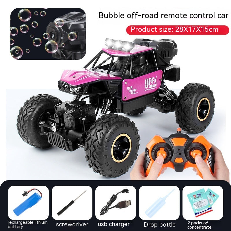 Blowing Bubble Remote Control Vehicle Alloy 4WD Off Road Vehicle - Mubimart -  