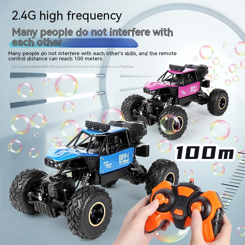 Blowing Bubble Remote Control Vehicle Alloy 4WD Off Road Vehicle - Mubimart -  