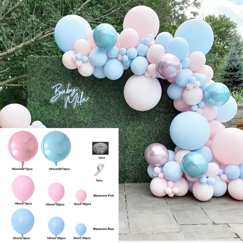 Blue Gender Reveal Theme Arch Balloon Chain Suit - Mubimart