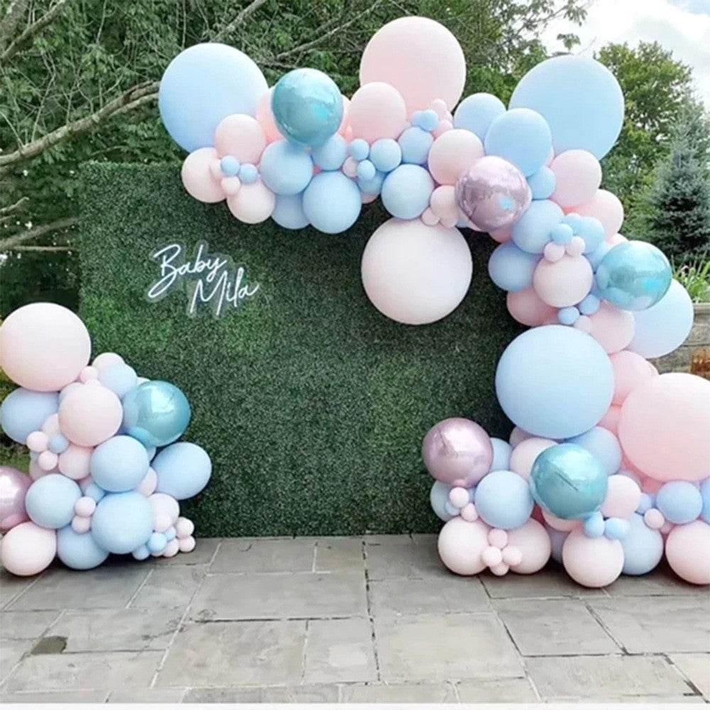 Blue Gender Reveal Theme Arch Balloon Chain Suit - Mubimart