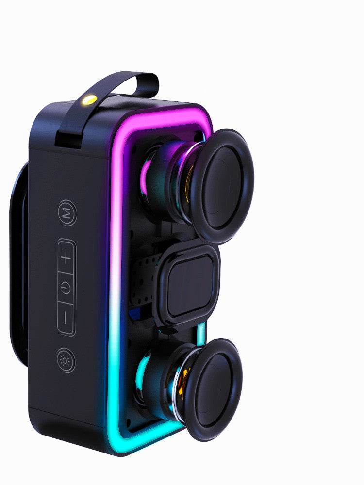 Bluetooth Speaker With Colored Lights, Dual Speakers, Household Ultra-large Volume - Mubimart