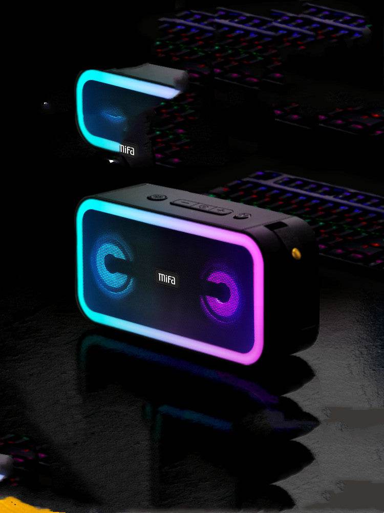Bluetooth Speaker With Colored Lights, Dual Speakers, Household Ultra-large Volume - Mubimart