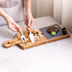 Board Set Platter Meat Board Party Utensils Kitchen Cutting Board Cutting Cheese - Mubimart - Cutting Board 