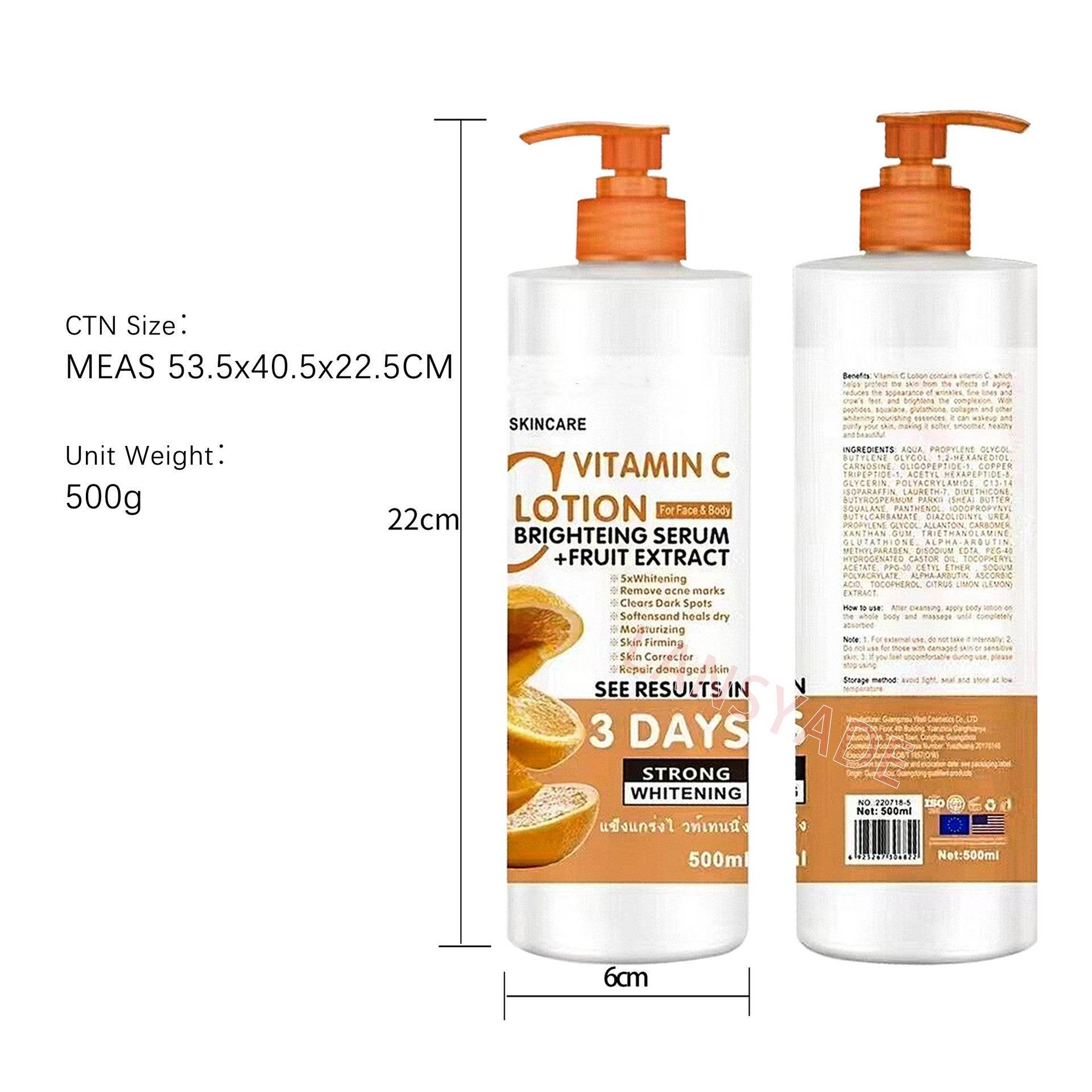 Body Lotion 500ml Moisturizing Hydrating And Nourishing - Mubimart