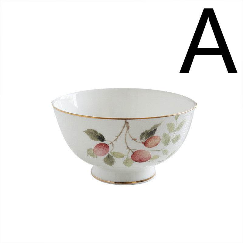 Bone China Phnom Penh Tableware Dinner Plate Set - Mubimart