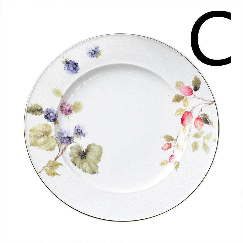 Bone China Phnom Penh Tableware Dinner Plate Set - Mubimart