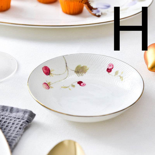 Bone China Phnom Penh Tableware Dinner Plate Set - Mubimart