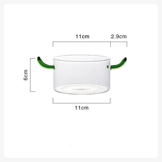 Borosilicate Heat-Resistant Glass Bowl Nordic Glass Salad Bowl - Mubimart