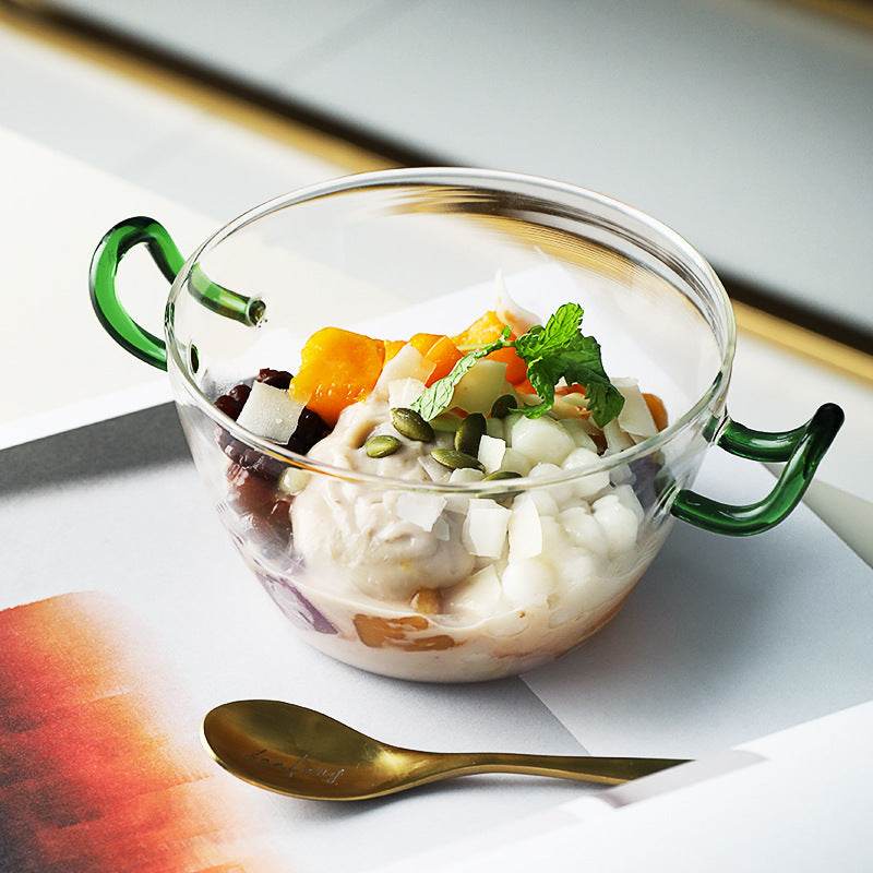 Borosilicate Heat-Resistant Glass Bowl Nordic Glass Salad Bowl - Mubimart