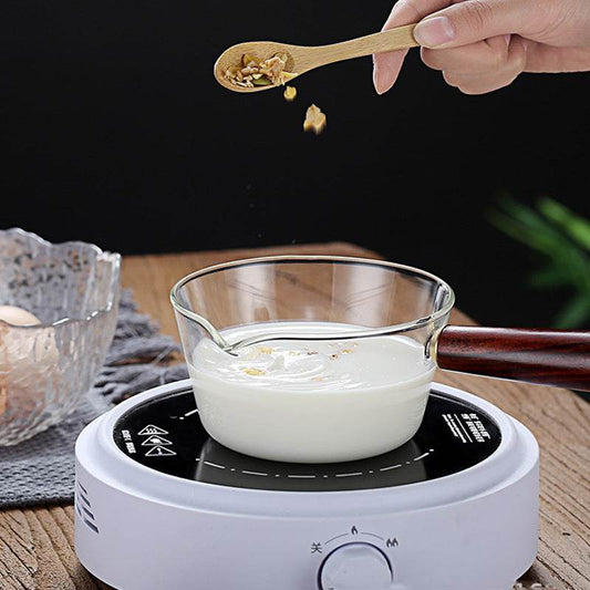 Borosilicate Heat-Resistant Transparent Glass Milk Pan - Mubimart