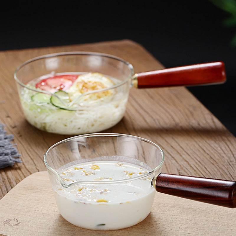 Borosilicate Heat-Resistant Transparent Glass Milk Pan - Mubimart