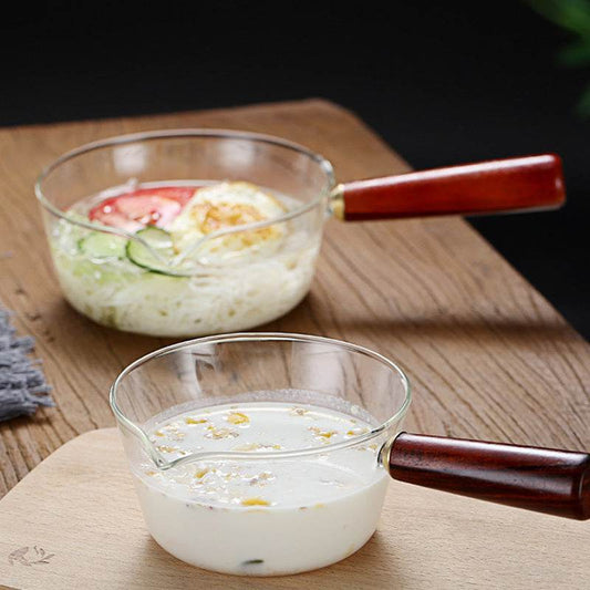 Borosilicate Heat-Resistant Transparent Glass Milk Pan - Mubimart