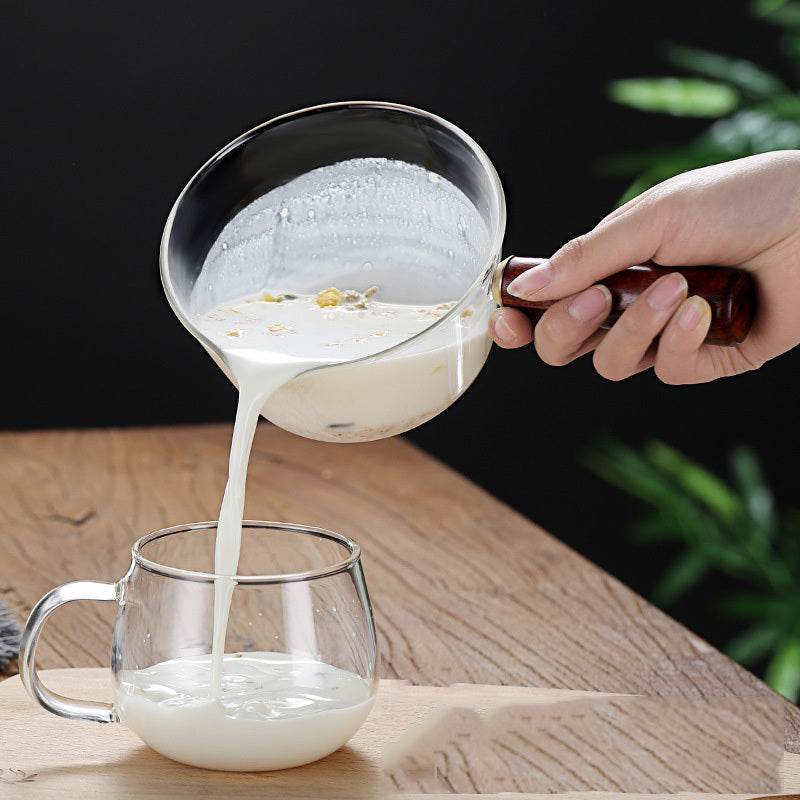 Borosilicate Heat-Resistant Transparent Glass Milk Pan - Mubimart
