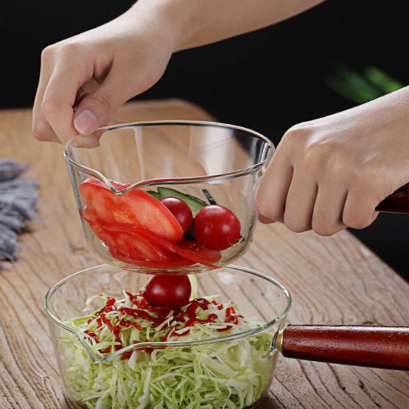 Borosilicate Heat-Resistant Transparent Glass Milk Pan - Mubimart
