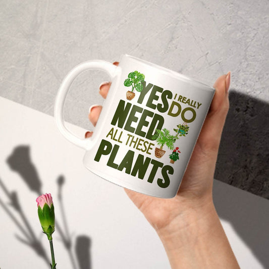 Botanical Ceramic Coffee White Mug - Mubimart