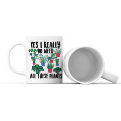 Botanical Ceramic Coffee White Mug - Mubimart -  