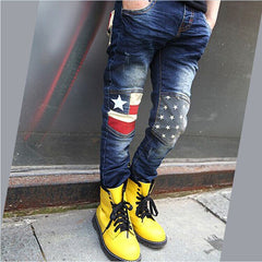 Boy patchwork jeans - Mubimart -  