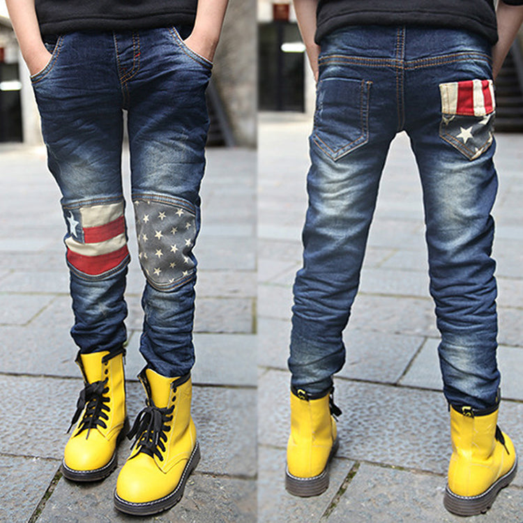 Boy patchwork jeans - Mubimart -  