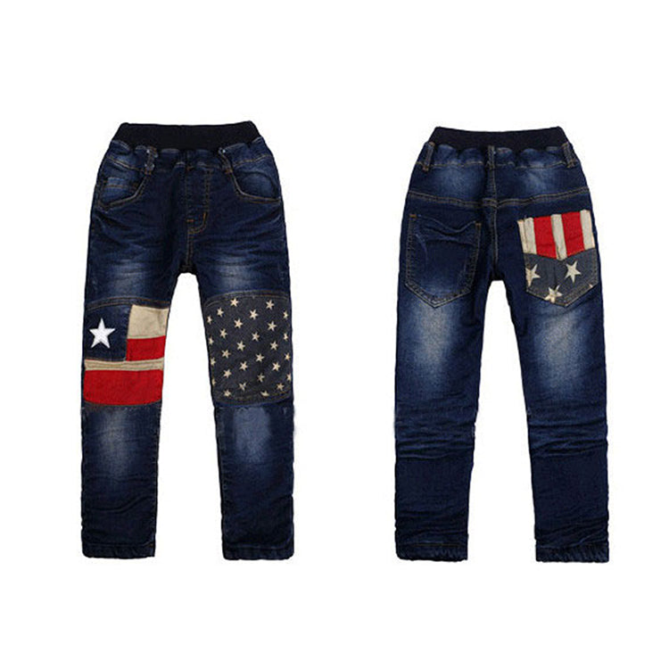 Boy patchwork jeans - Mubimart -  