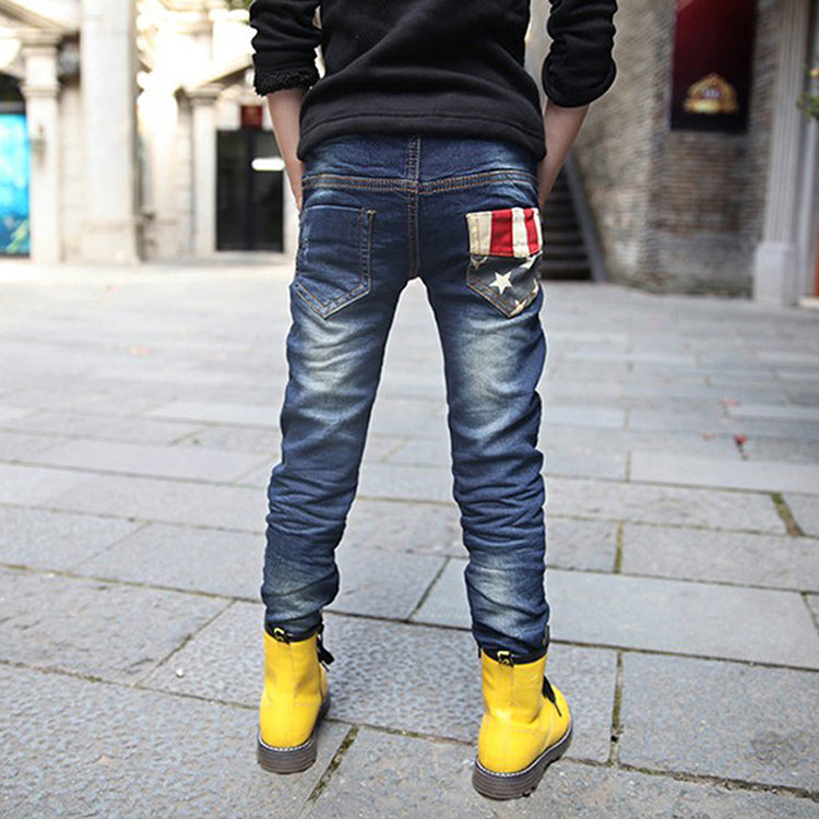 Boy patchwork jeans - Mubimart -  