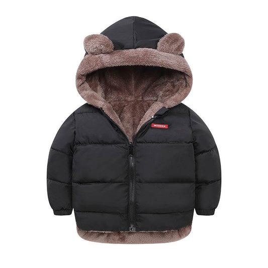 Boy's Cotton-padded Winter Jacket, Children's Cotton-padded Jacket, Double-sided Wear - Mubimart