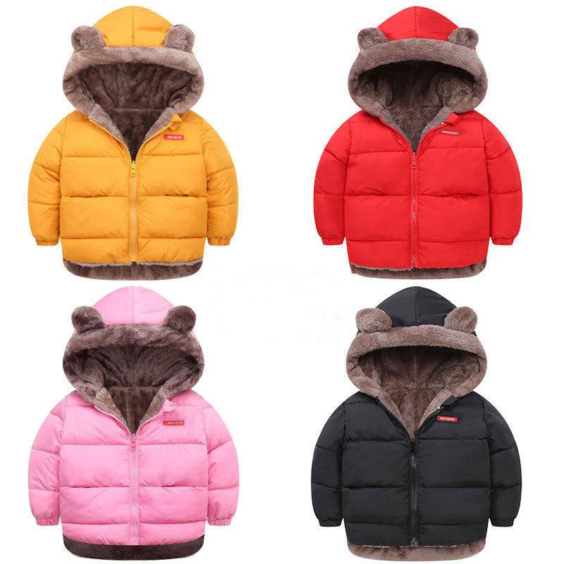 Boy's Cotton-padded Winter Jacket, Children's Cotton-padded Jacket, Double-sided Wear - Mubimart