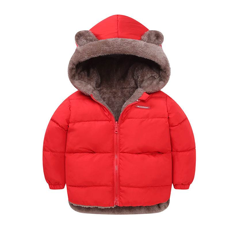 Boy's Cotton-padded Winter Jacket, Children's Cotton-padded Jacket, Double-sided Wear - Mubimart