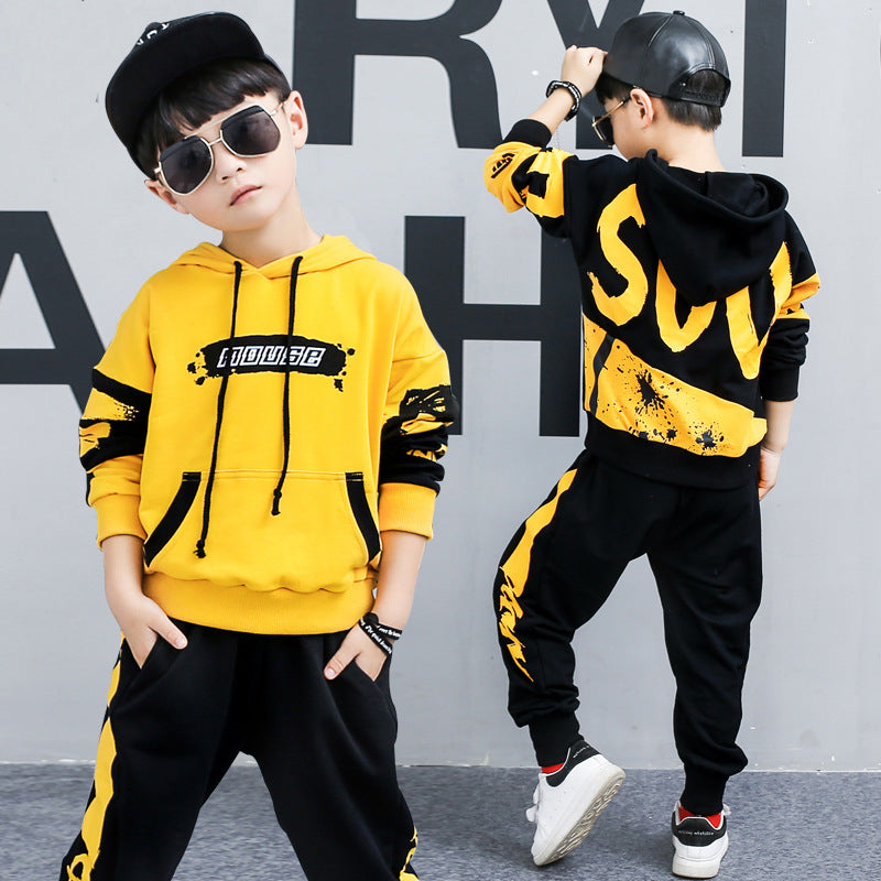 Boy's hooded sports suit - Mubimart - Clothing Set 