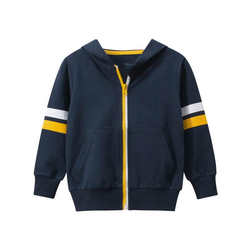 Boy's zipper sweater baby clothes - Mubimart