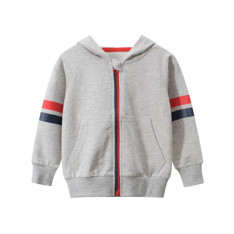 Boy's zipper sweater baby clothes - Mubimart