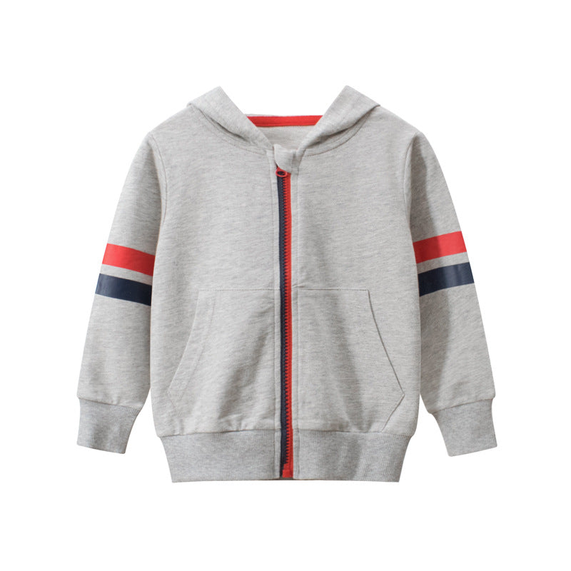 Boy's zipper sweater baby clothes - Mubimart -  