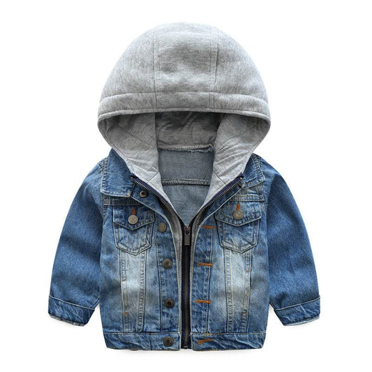 Boys And Children Washed Soft Denim Jacket - Mubimart