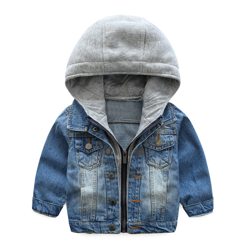 Boys And Children Washed Soft Denim Jacket - Mubimart - Outerwear & Coats 