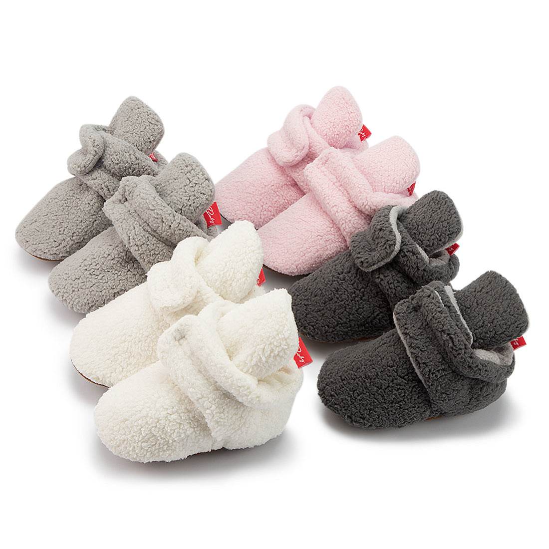 Boys' And Girls' Solid Color Soft-soled Cotton Shoes - Mubimart
