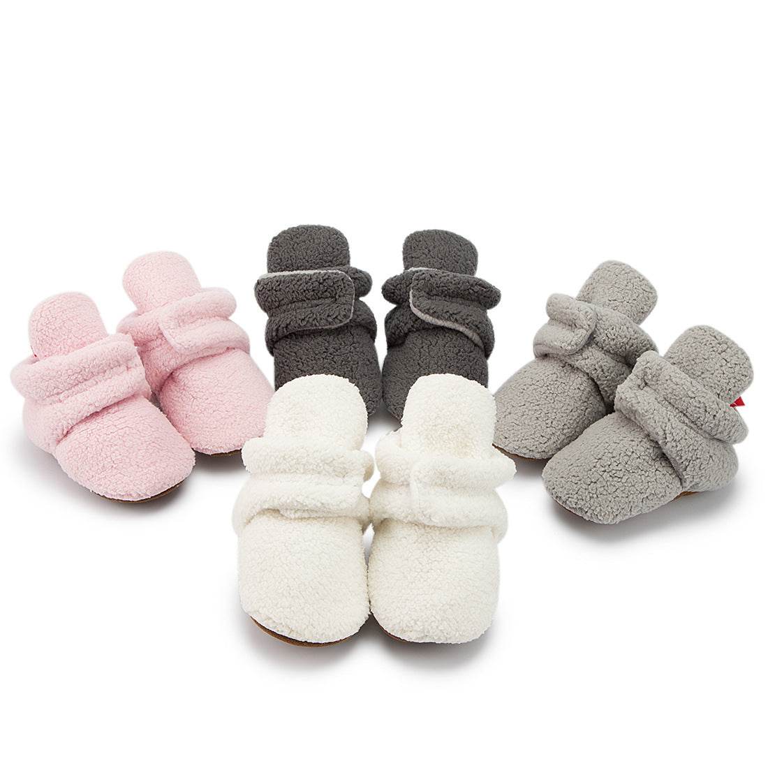 Boys' And Girls' Solid Color Soft-soled Cotton Shoes - Mubimart