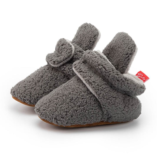 Boys' And Girls' Solid Color Soft-soled Cotton Shoes - Mubimart