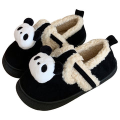 Boys And Girls Warm With Velvet Outdoor Cotton Slippers - Mubimart -  