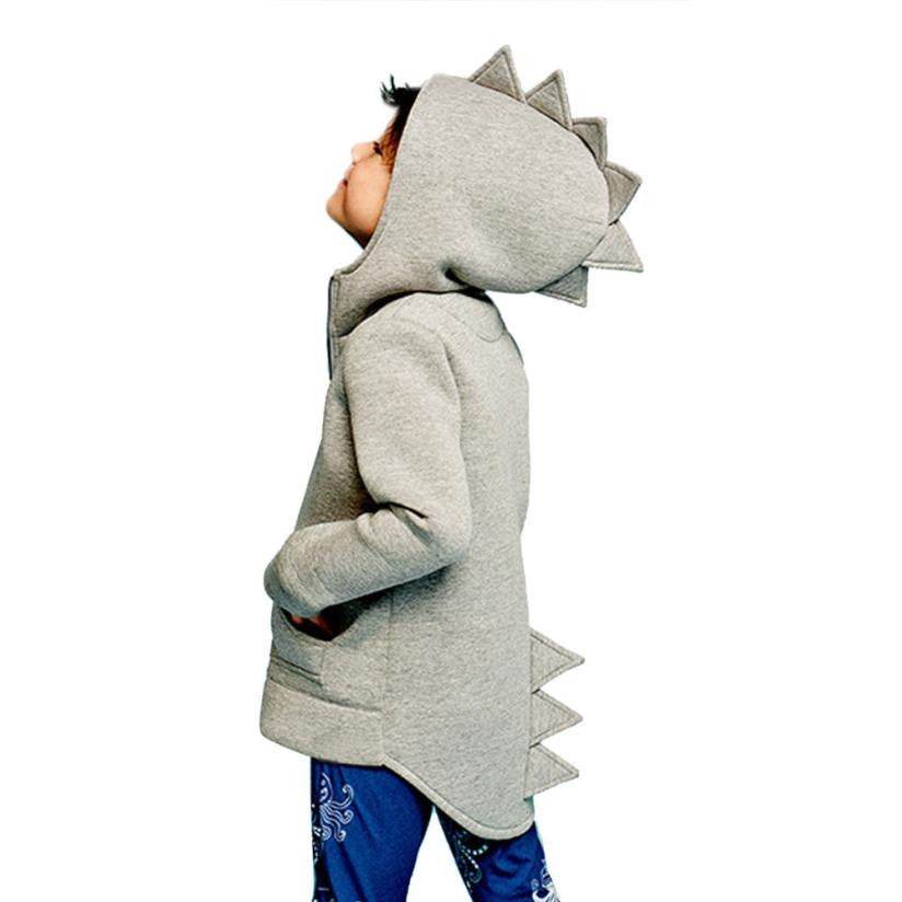Boys Clothes Kids Baby Boy Jacket Dinosaur Hooded Coat - Mubimart